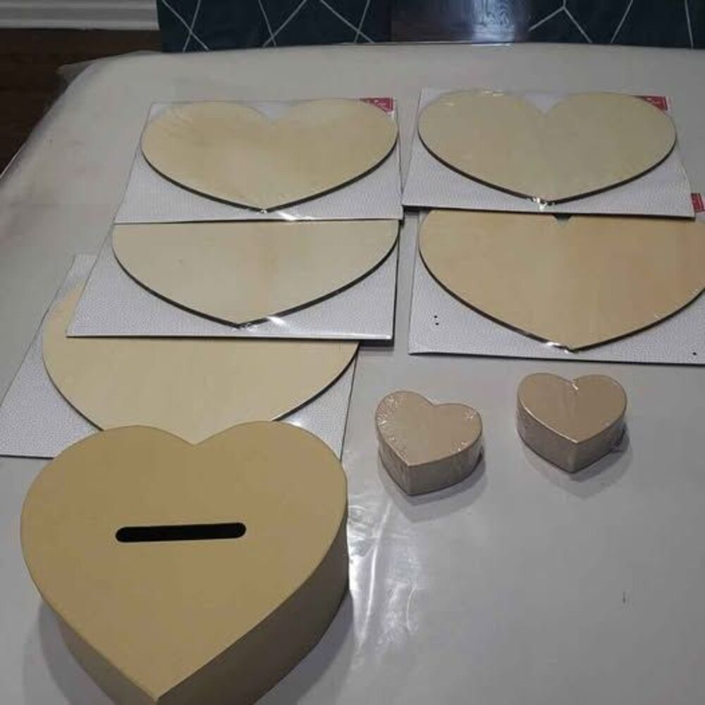 Heart-themed art and crafts